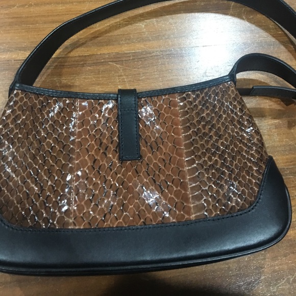 Gucci Jackie O’ Handbag Snake Skin leather - Picture 2 of 5